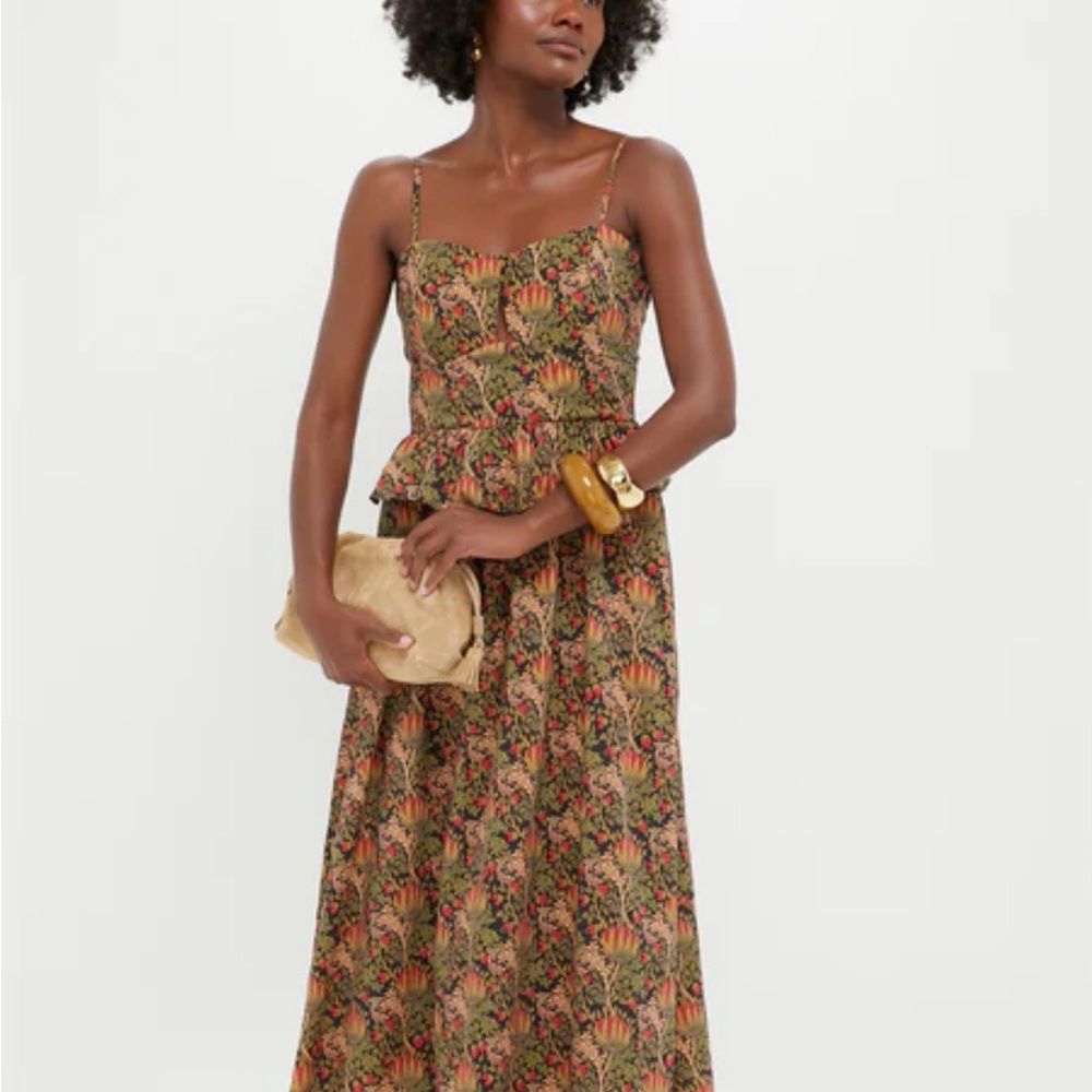 Black Multi Floral Maeve Midi Dress
